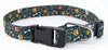 Kennel Adjustable Printed Nylon Dog Collar with Click Buckle – Green Bones Print