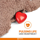 Fofos Cuddle Bear Heartbeat Dog Toy