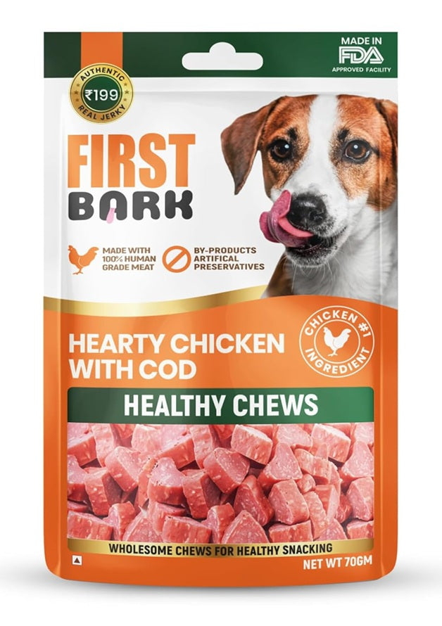 First Bark : Hearty Chicken & Cod – Healthy Chews Dog Treats