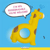 Squeeezys Holey Giraffe Yellow Latex Dog Toy
