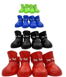 Holy Paws Silicone Waterproof Non-Slip Latex Rain Boots (Color May Vary)