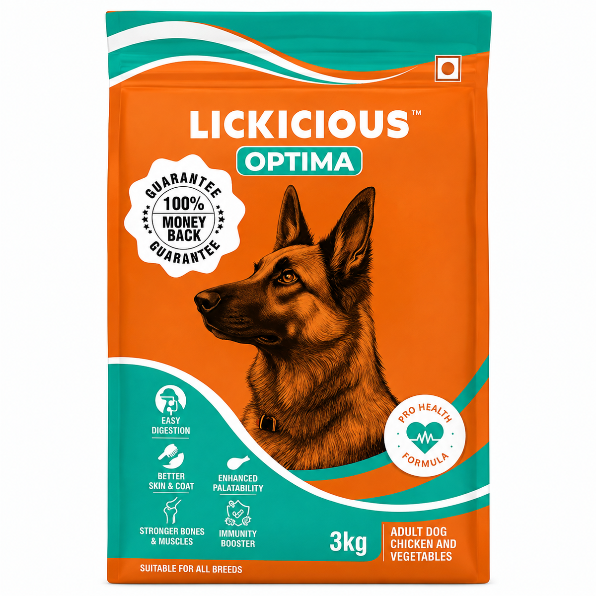 Lickicious Optima Chicken & Vegetable Adult Dog Dry Food