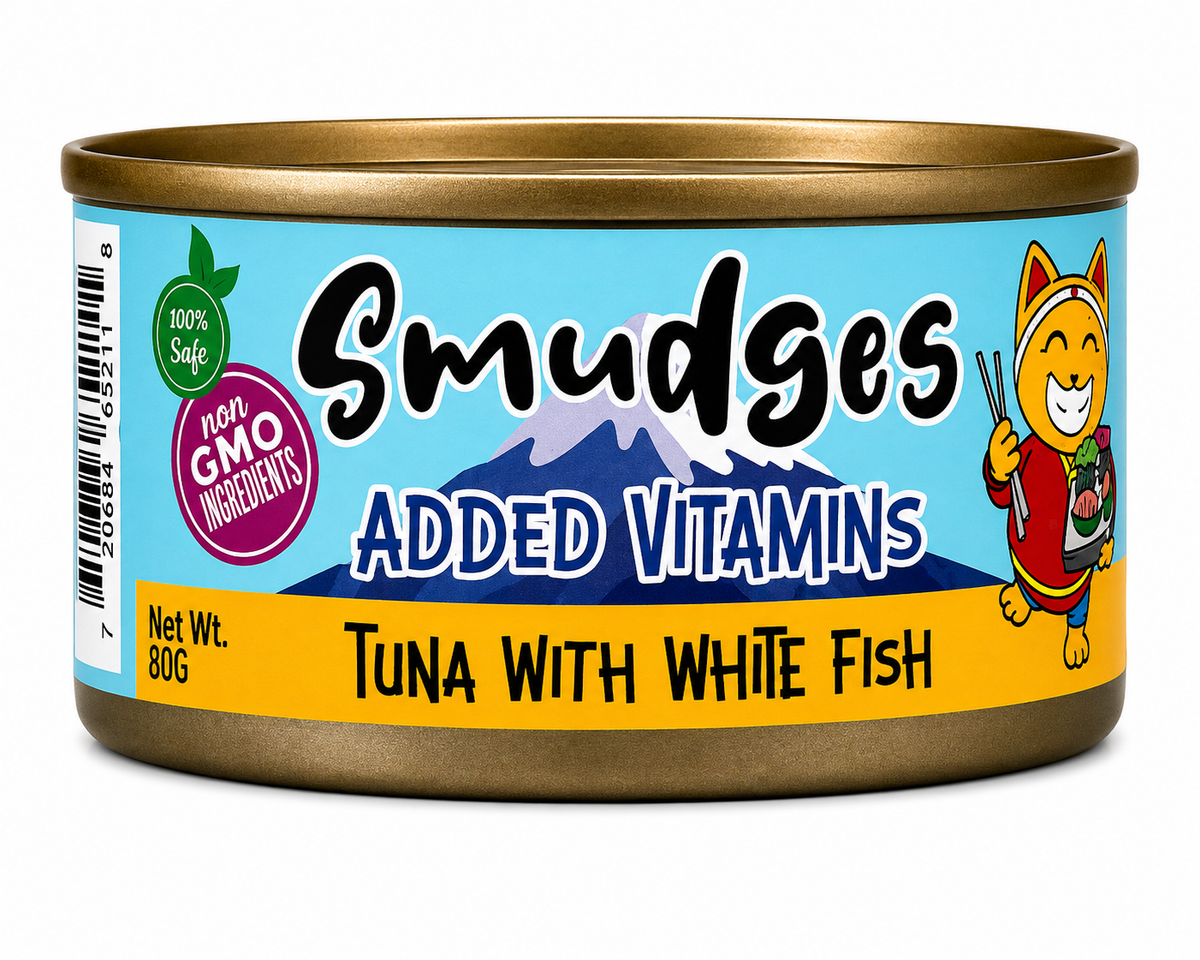 Smudges Tuna With White Fish In Gravy Cat Tin