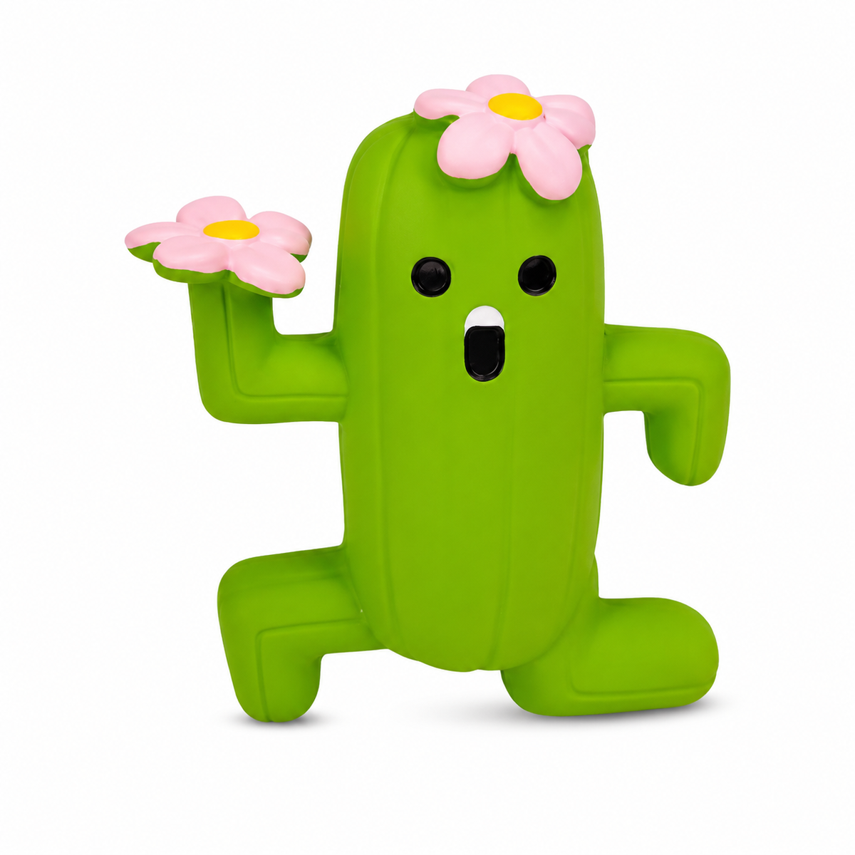 Squeeezys Cactus Man Latex Squeaky Dog Toy – Green