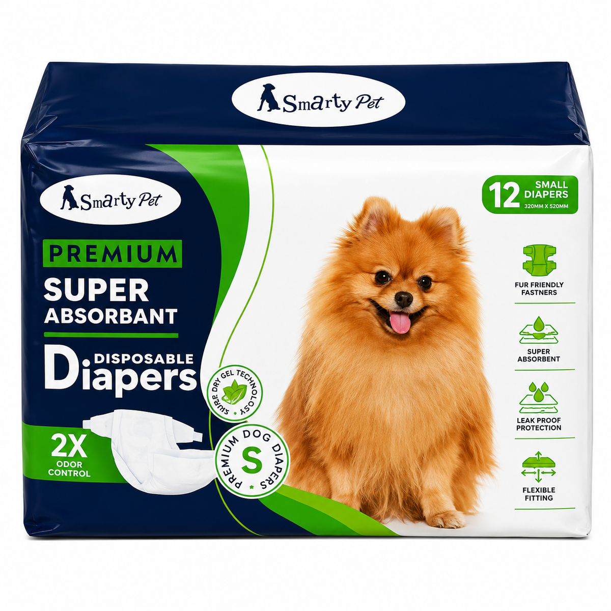 Smarty Pet Premium Super Absorbant Disposable Diapers