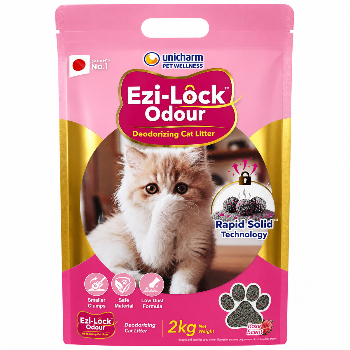 Unicharm Pet Wellness Unicharm Pet Wellness Odour Cat Litter Rose Scent Flavor