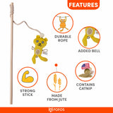 Fofos Cat Wand Tiger Toy For Cat