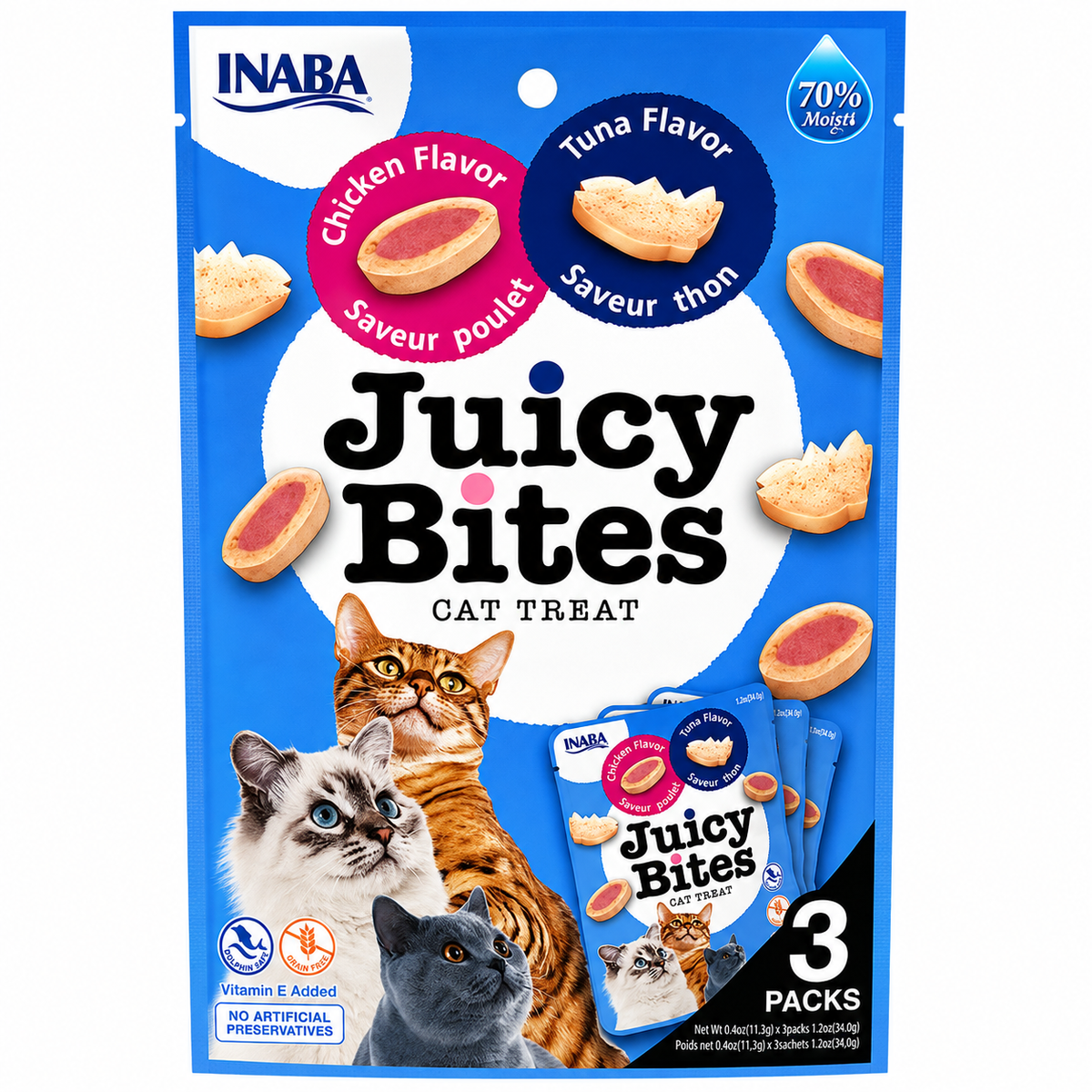 Inaba Juicy Bites Tuna & Chicken Flavor Cat Treats