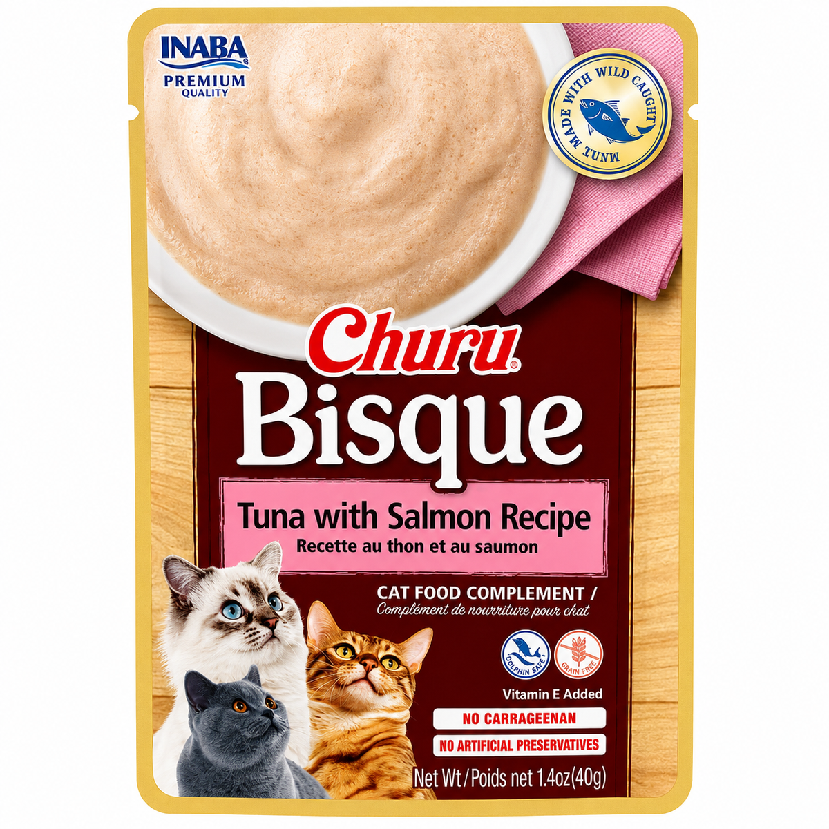 Inaba Churu Bisque Tuna With Salmon Recipe Cat Treats