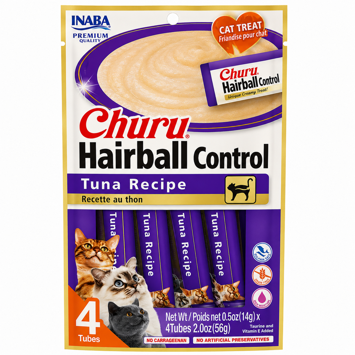 Inaba Churu Hairball Control Tuna Cat Treats