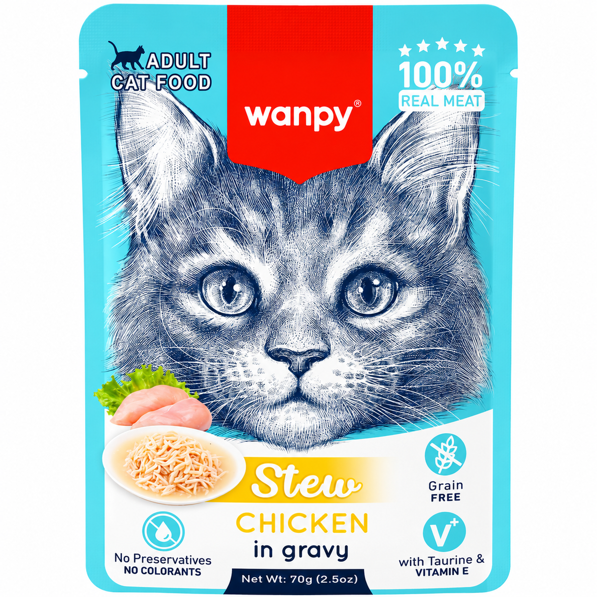 Wanpy Stew Chicken In Gravy Cat Pouch