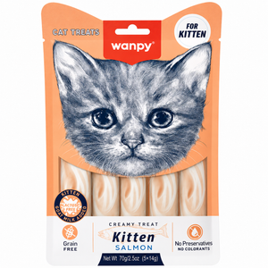 Wanpy Salmon Kitten Creamy Treats 5 Pcs