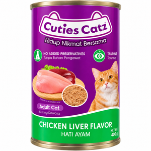 Cuties Catz Chicken & Liver Flavor Adult Cat  Canned Food