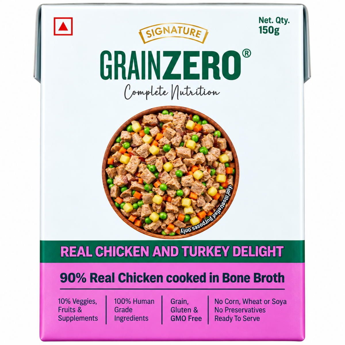 Signature Grainzero Tetra Pack Real Chicken Turkey Dog Fresh Food