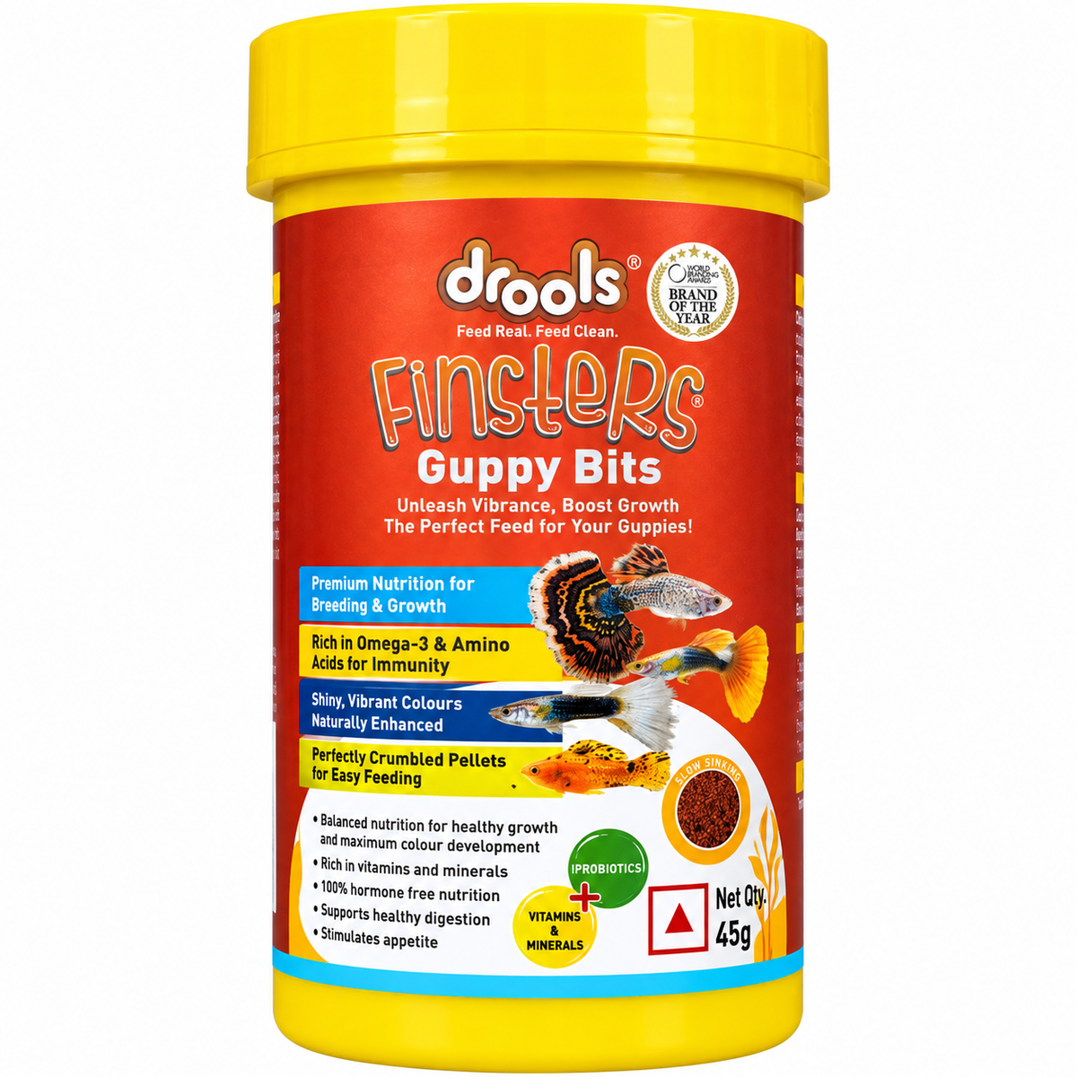 Drools Finsters Guppy Bits Fish Food