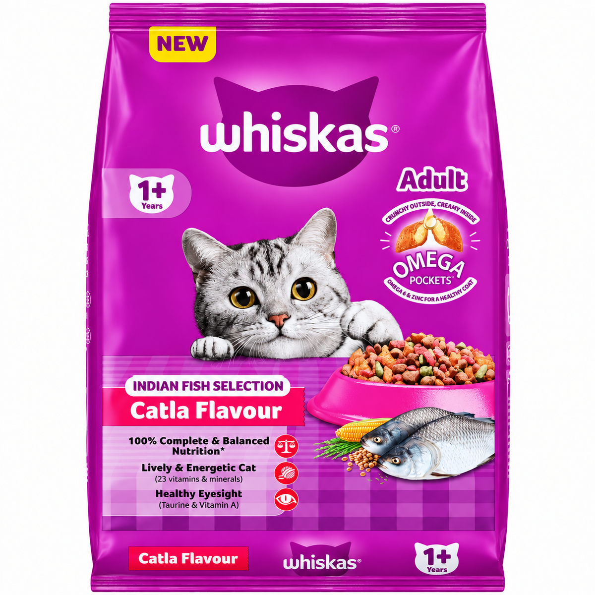 Whiskas Catla Fish Flavour Adult Cat Dry Food