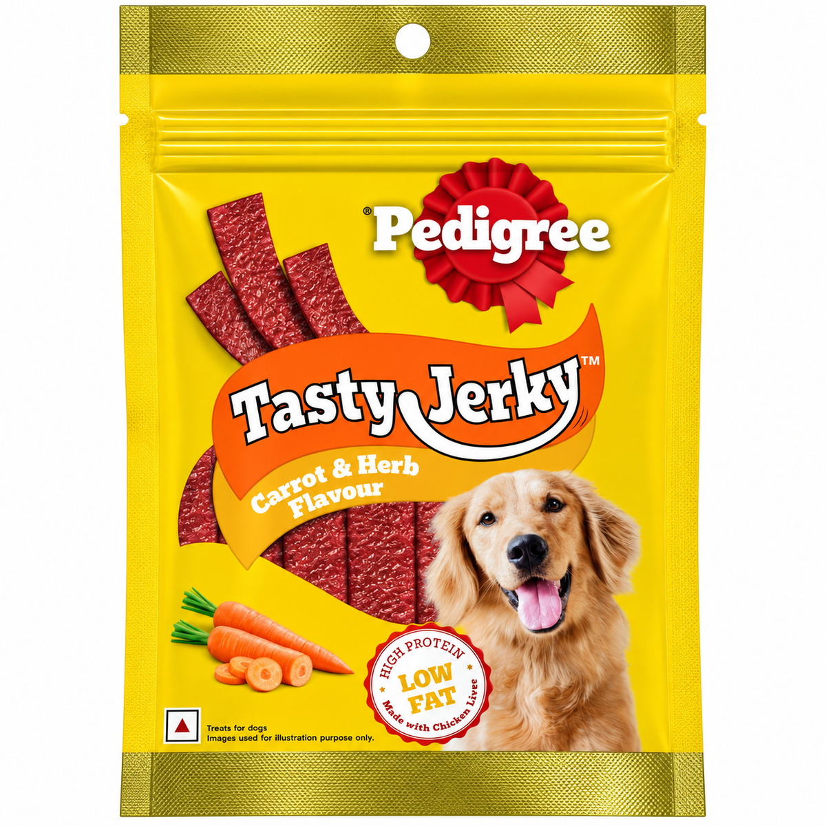 Pedigree Tasty Jerky Carrot & Herb Flavour Dog Treats