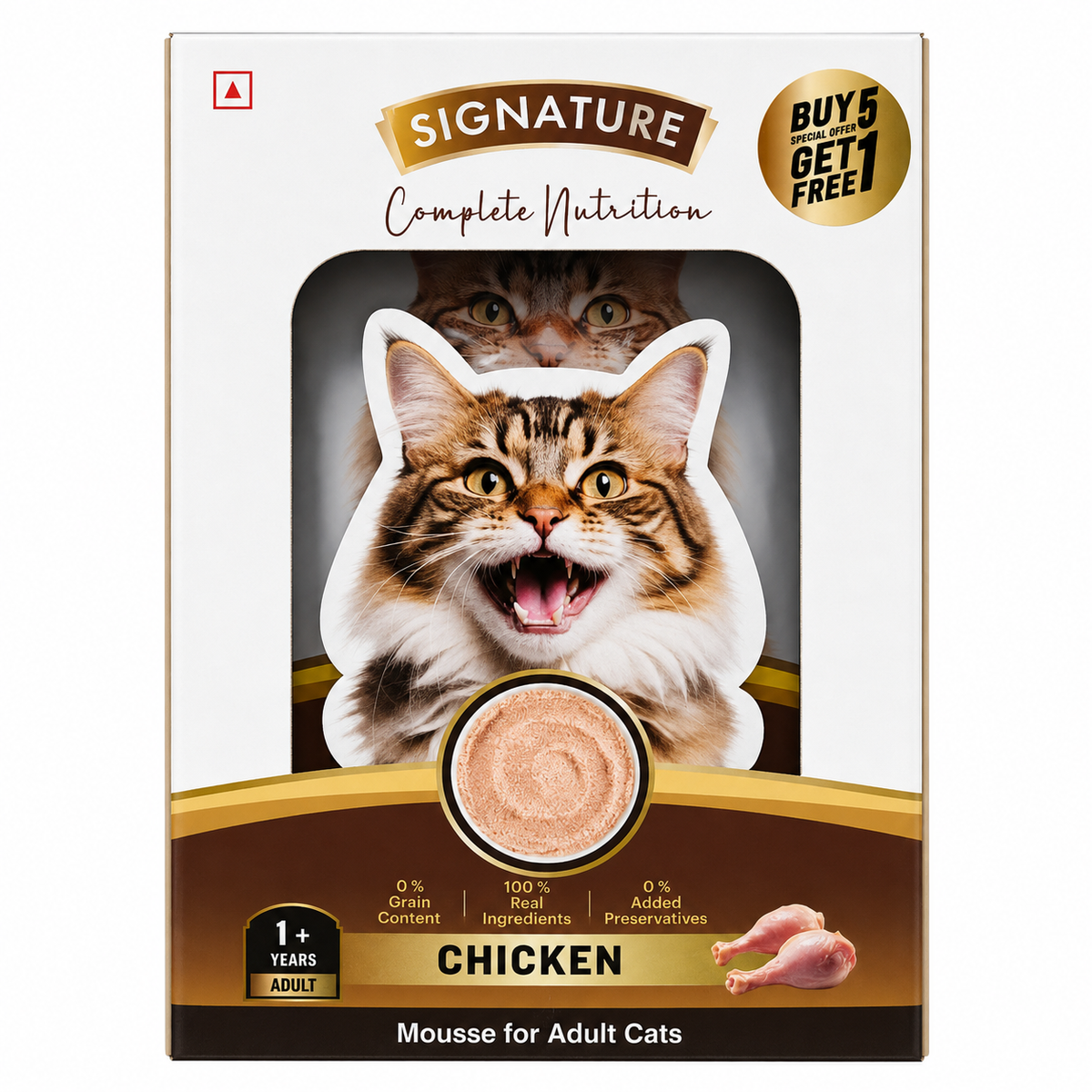 Signature Grain Zero Wet Chicken Mousse For Adult Cats Buy 5 Get 1 Free Pouchs