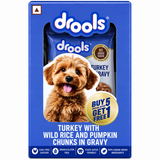 Drools Turkey With Wild Rice & Pumpkin Chunks In Gravy Dog Wet Food Buy 5 Get 1 Free
