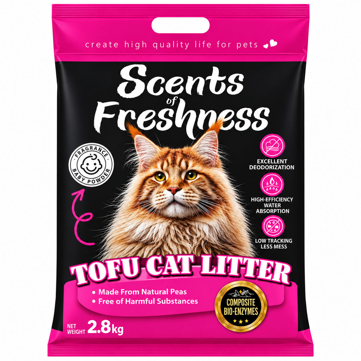 Barkbutler Scents Of Freshness Premium Tofu Cat Litter For Cats-Baby Powder