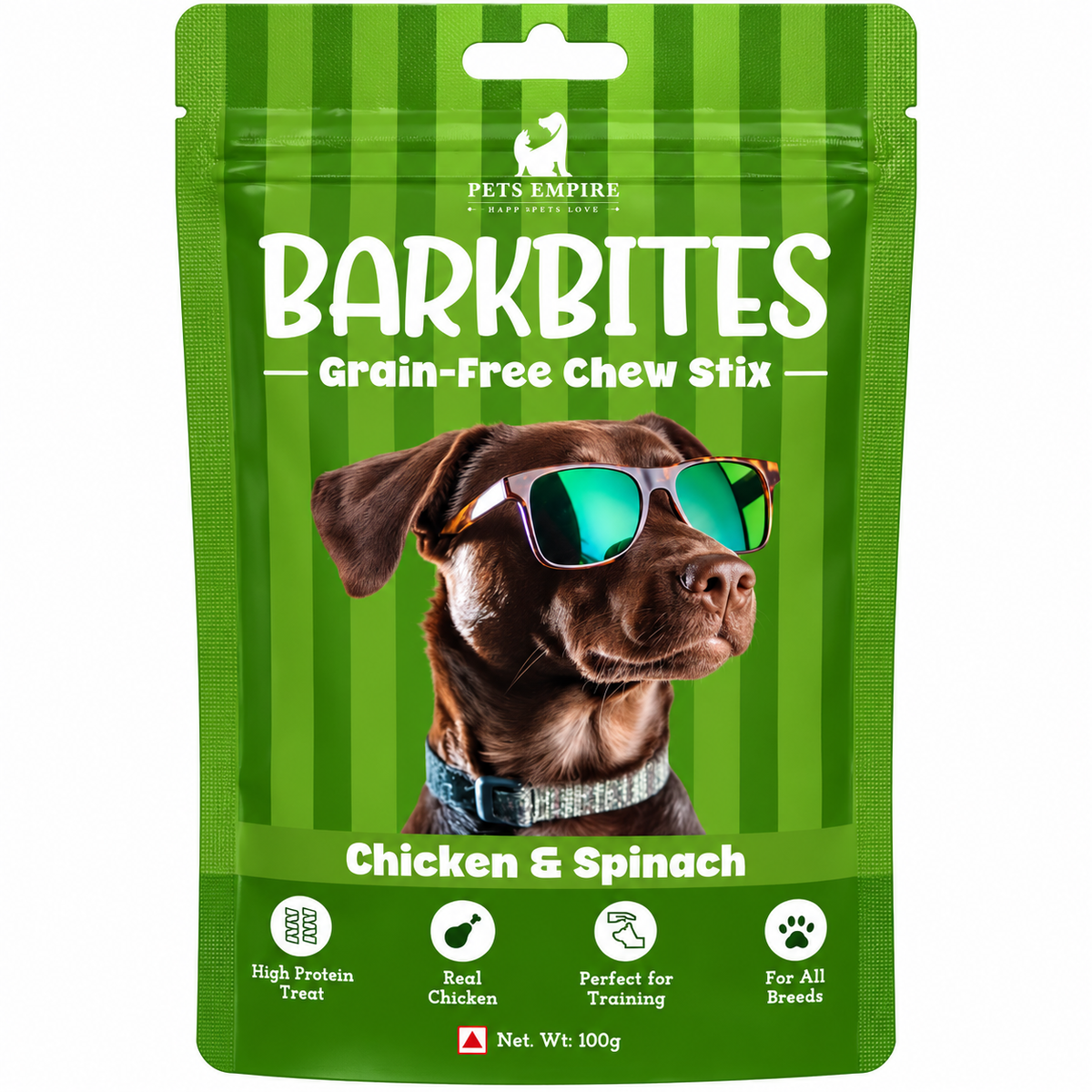Pets Empire Barkbites Chicken & Spinach Dog Chew Stix