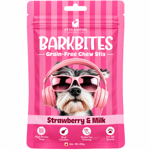 Pets Empire Barkbites Strawberry & Milk Dog Chew Stix