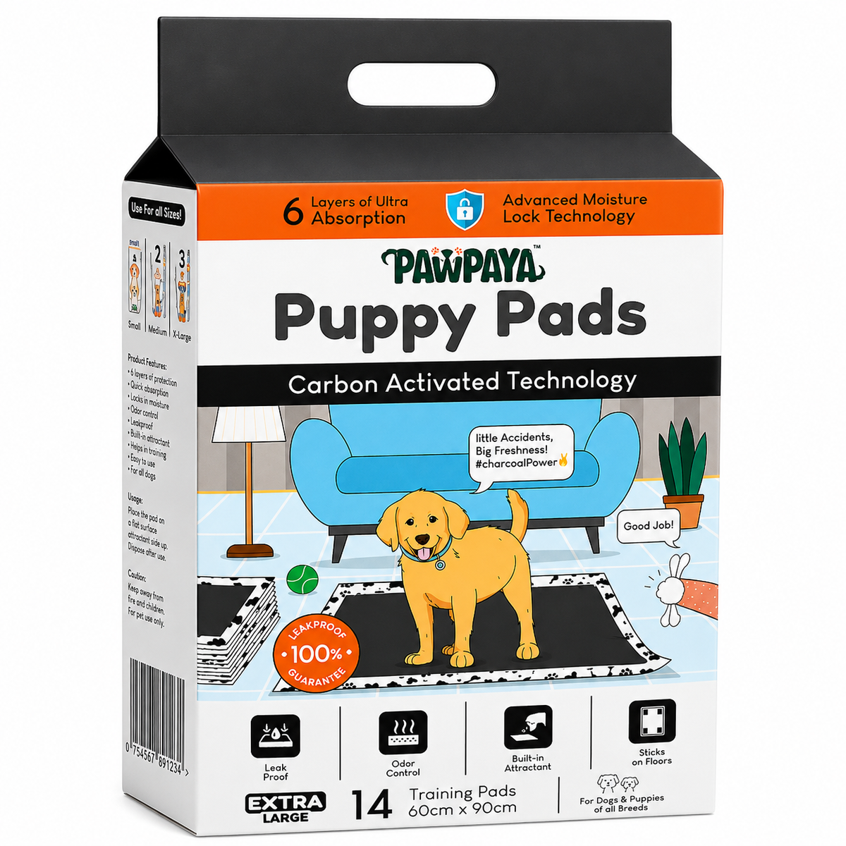Pawpaya Puppy Carbon Training Pad For Dogs