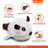 Fofos Pull String & Sound Chip Mouse Electronic Cat Toy - White