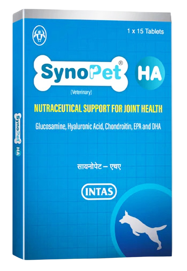 Intas Synopet HA Nutraceutical Support For Joint Health For Dogs