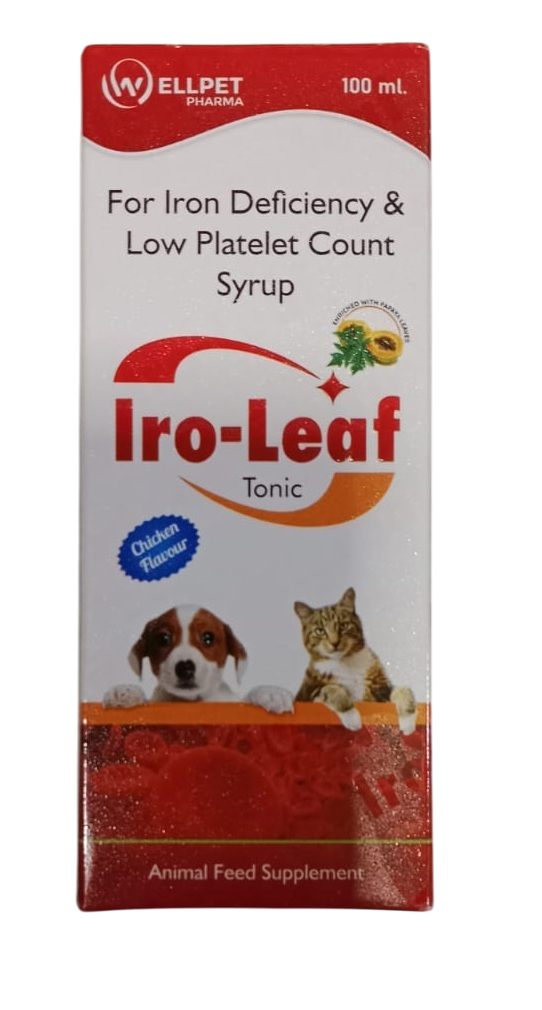 Wellpet : Iro-Leaf Tonic – Iron & Platelet Support Syrup for Dogs & Cats