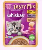 Whiskas Junior Tasty Mix Chicken Tuna Sweet Potato Flavour In Gravy Cat Pouch