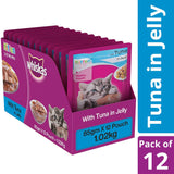 Whiskas Kitten With Tuna In Jelly 85g Pouch - Pack Of 12