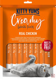 Kitty Yums Creamy Lickable Real Chicken Cat Treats (Buy 20 Get 4 Free)