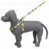 Kennel Leopard Yellow Printed Padded Click Lock Adjustable Harness