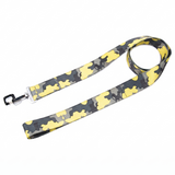 Leopard Print Dog Leash – Yellow Nylon