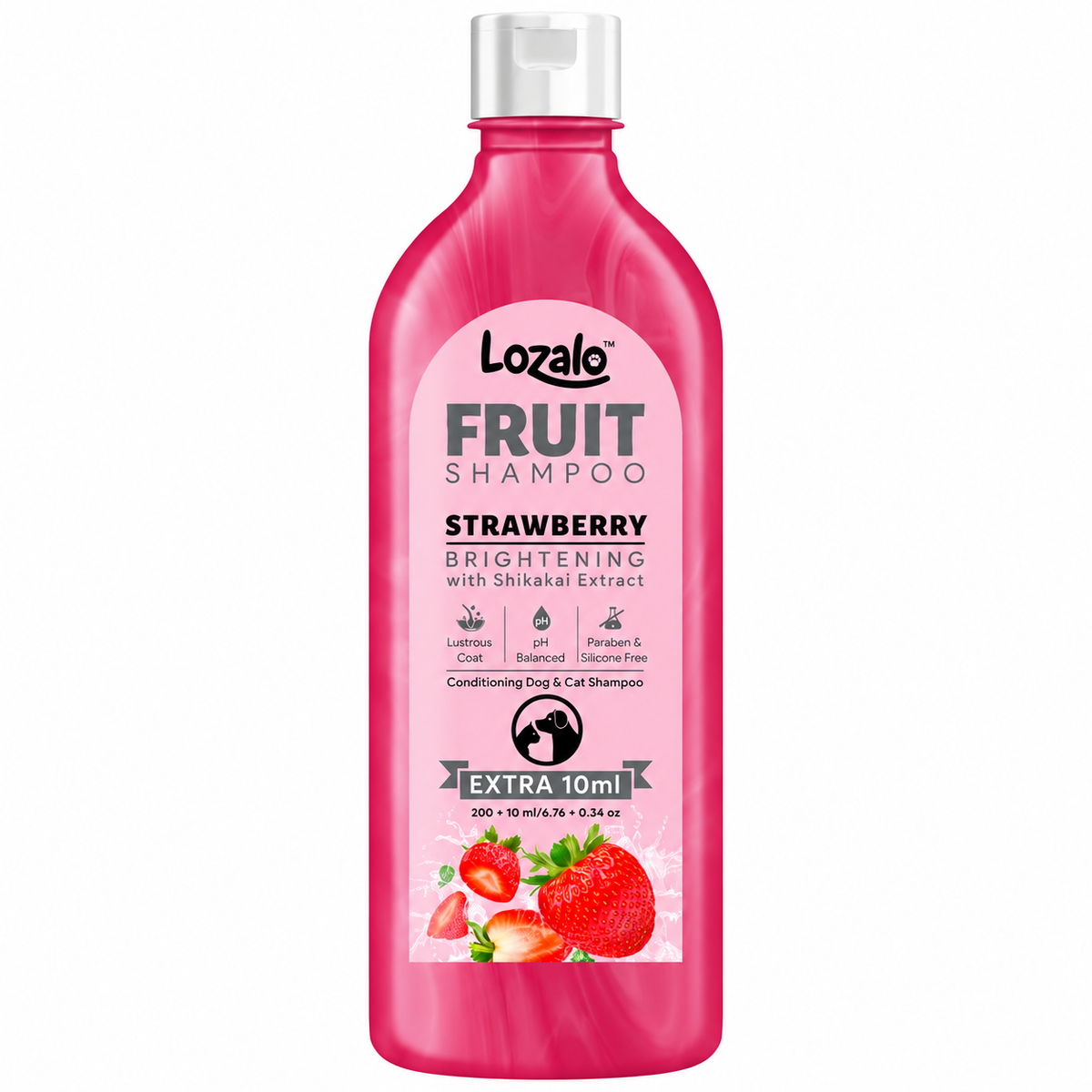 Lozalo Strawberry Brightening With Shikakai Conditioning Dog & Cat Shampoo