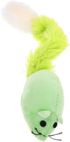 Smarty Pet Plush Rat Toy with Fur Tail for Cats