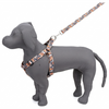 Kennel Multi Face Brown Printed Padded Click Lock Adjustable Harness