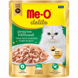 MeO Delite Tuna with Chicken Flake Jelly Adult Cat Pouch