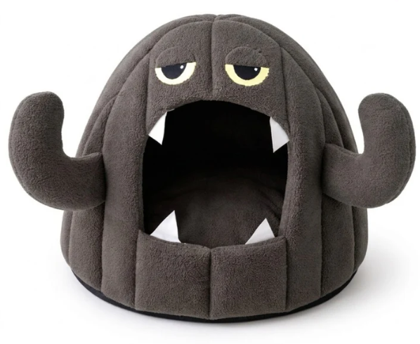 Canes Venatici Premium Monster Plush Calming Pet Cave Bed Pet House
