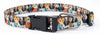Kennel Adjustable Printed Nylon Dog Collar with Click Buckle – Multi Face Bright Print