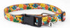Kennel Adjustable Printed Nylon Puppy & Cat Collar with Click Buckle - Smily Kitty Print