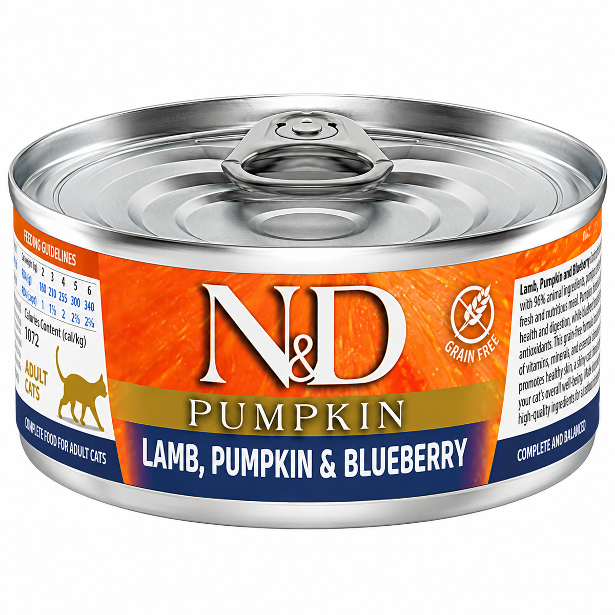 Farmina N&D Pumpkin Lamb Pumpkin And Blueberry Adult Cat Tin