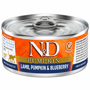 Farmina N&D Pumpkin Lamb Pumpkin And Blueberry Adult Cat Tin