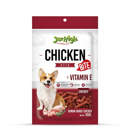 JerHigh : Chicken Stix Bite Dog Treat with Vitamin E