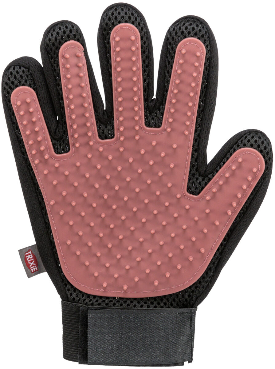 Trixie Fur Care Glove Massage & Shine - Pink & Black