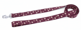 Kennel Purple Paws Print Nylon Dog Leash