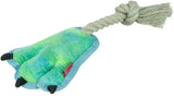 Trixie Animal Paw On Rope Plush Dog Toy