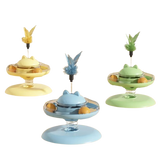 Petropolis Pet Leaky Turntable 3-in-1 Cat Toy with Rocking Spring Layer & Treat Dispenser (Color May Vary)