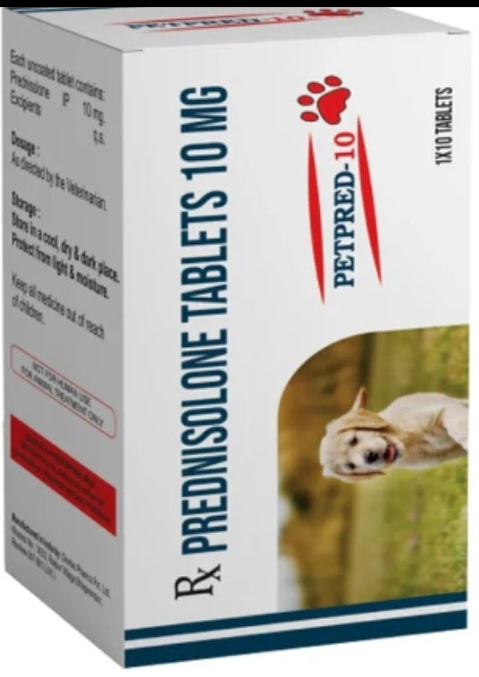 Petpred-10 – Prednisolone and Lactic Acid Bacillus Tablets (10 mg)
